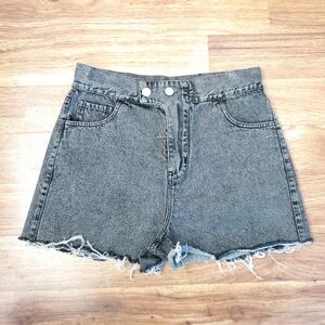 Cloud Ten Jean Shorts Women's Medium Faded Black Cutoff